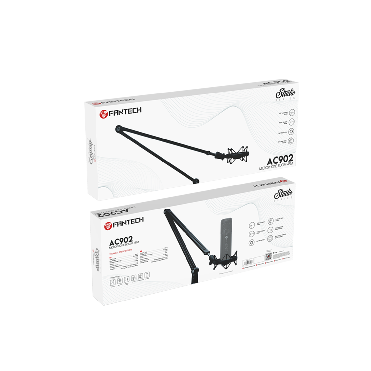 Fantech Stand Mic Meja Boom Arm Adjustable AC902S for LEVIOSA MCX01 02 - Fantech Indonesia